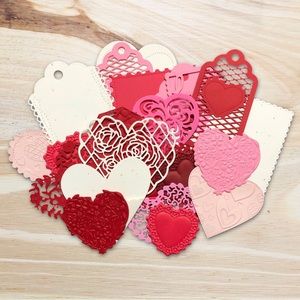 Handmade • Valentines Day Kit (15pcs) • Junk Journal • DIY Card Making Supplies